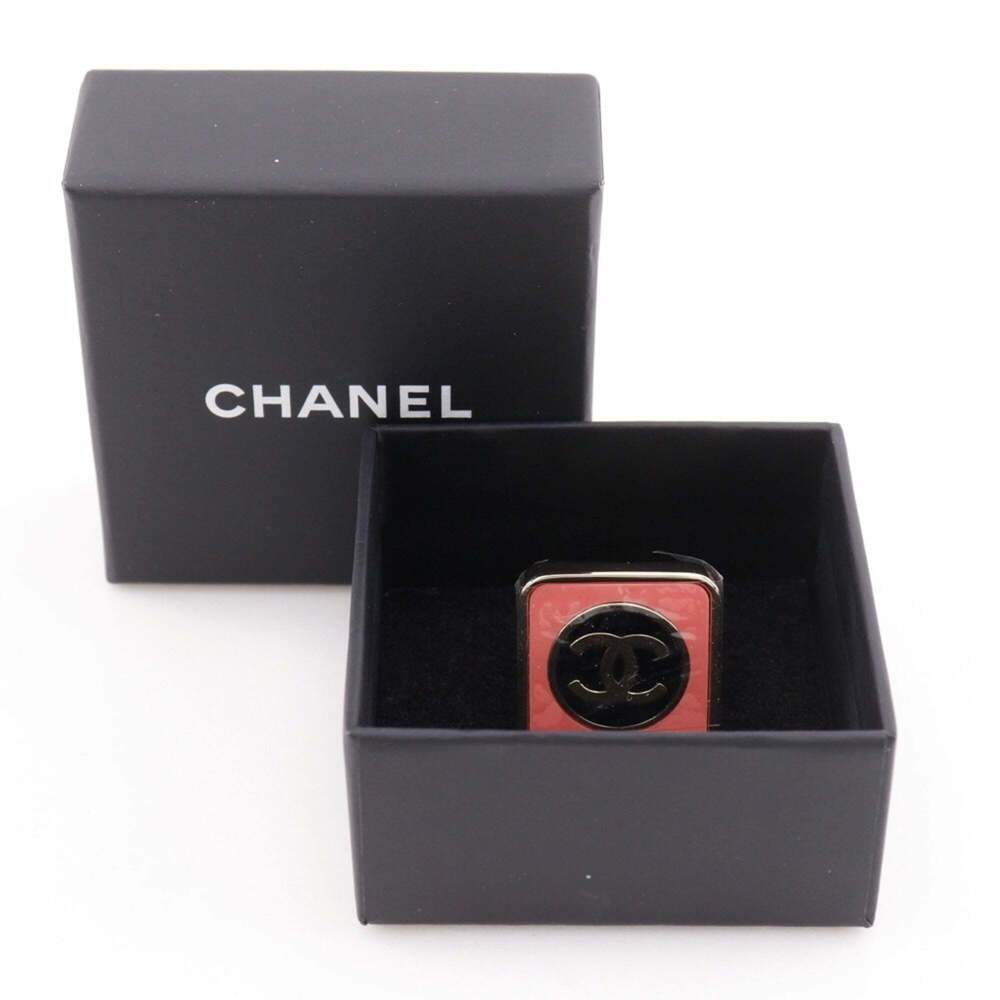 CHANEL Authentic Silver Logo Ring - Picture 6 of 6